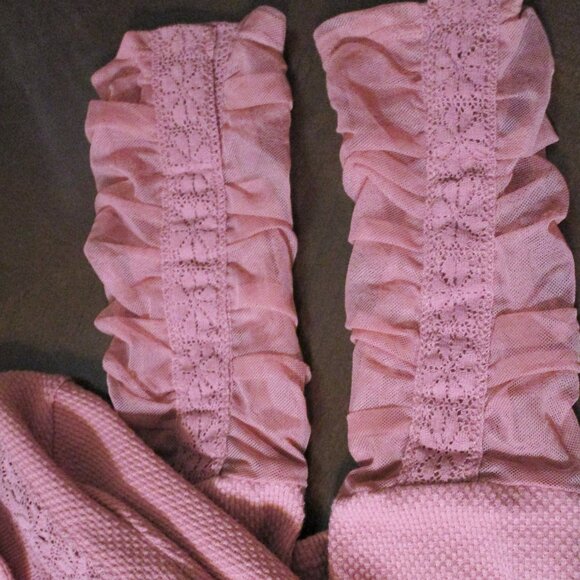 Nwot Free People $98 Wear Me Out Rose Thermal Shirt Top Small - Picture 4 of 5